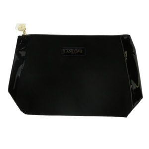 Black Lancome Suede Case Cosmetic Bag